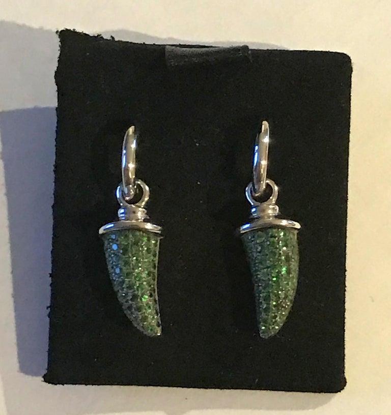 Theo Fennell Diamond Tsavorite Garnet Horn Pendant Earrings Necklace 5