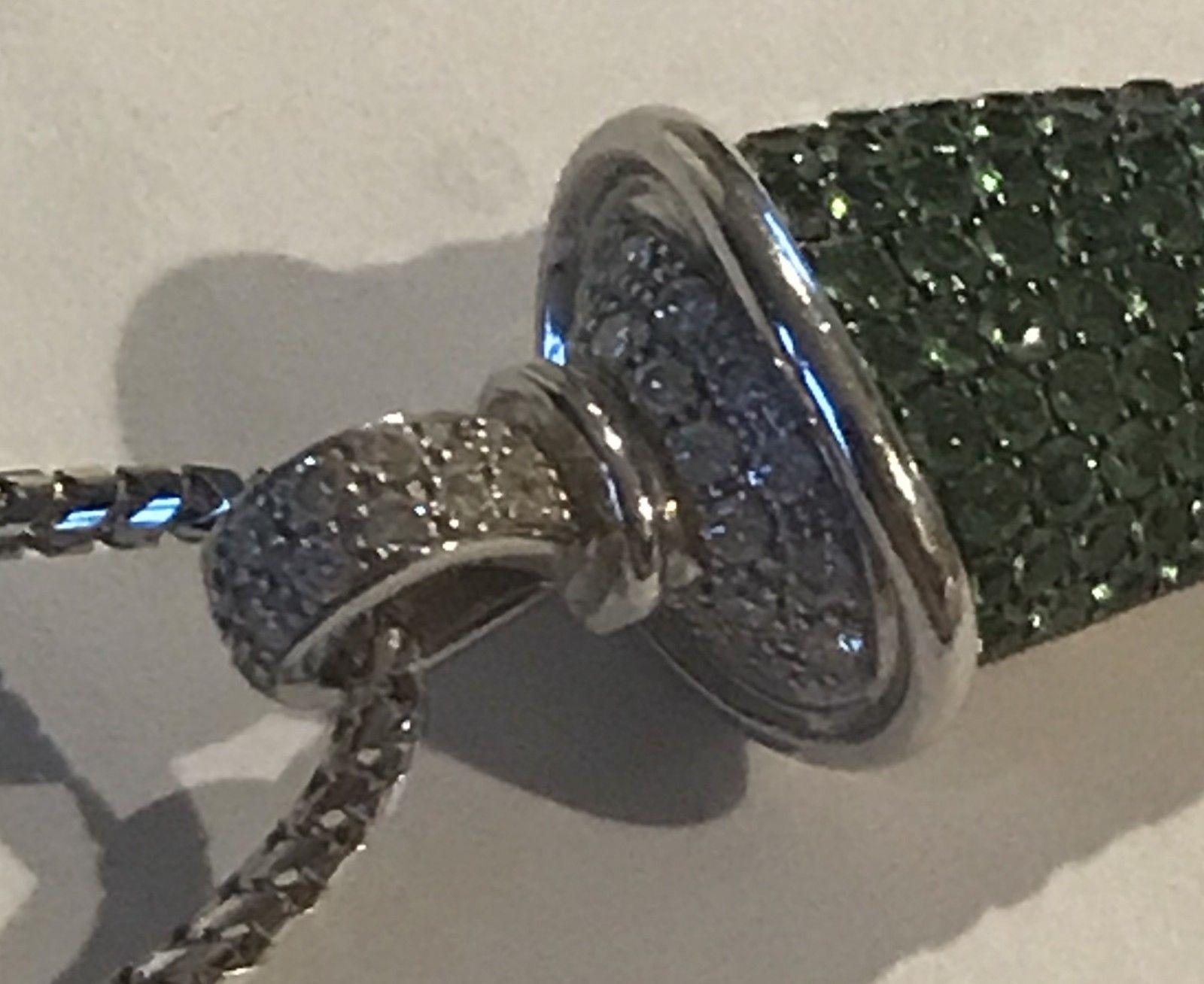 Theo Fennell Diamond Tsavorite Garnet Horn Pendant Earrings Necklace For Sale 3