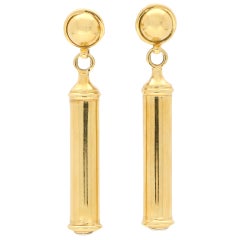 Theo Fennell Etruscan Revival Solid Drop Earrings in 18 Karat Yellow Gold