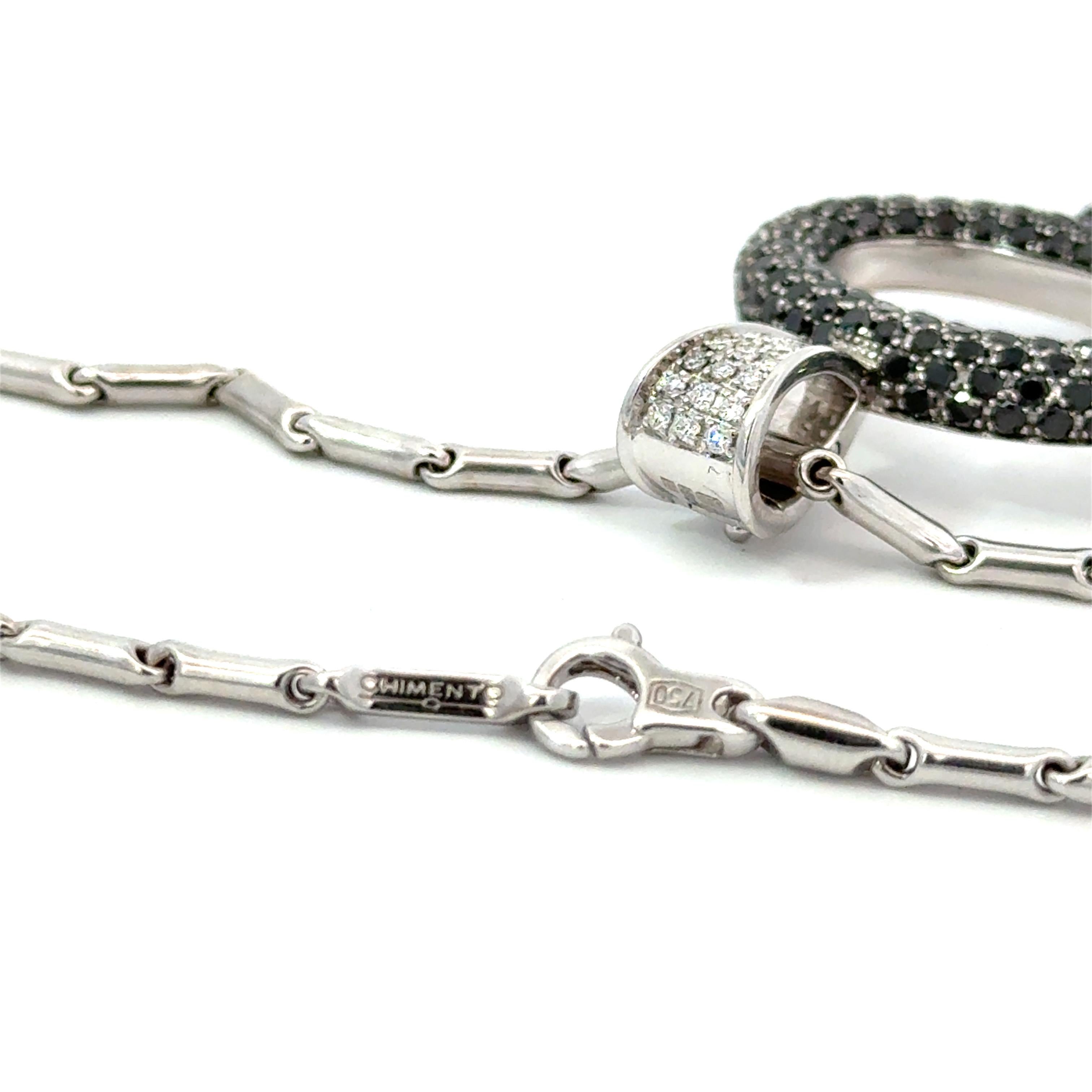 Theo Fennell - Collana con ciondolo a forma di chiave di diamante grande in oro bianco 18 carati In condizioni ottime in vendita a Dallas, TX