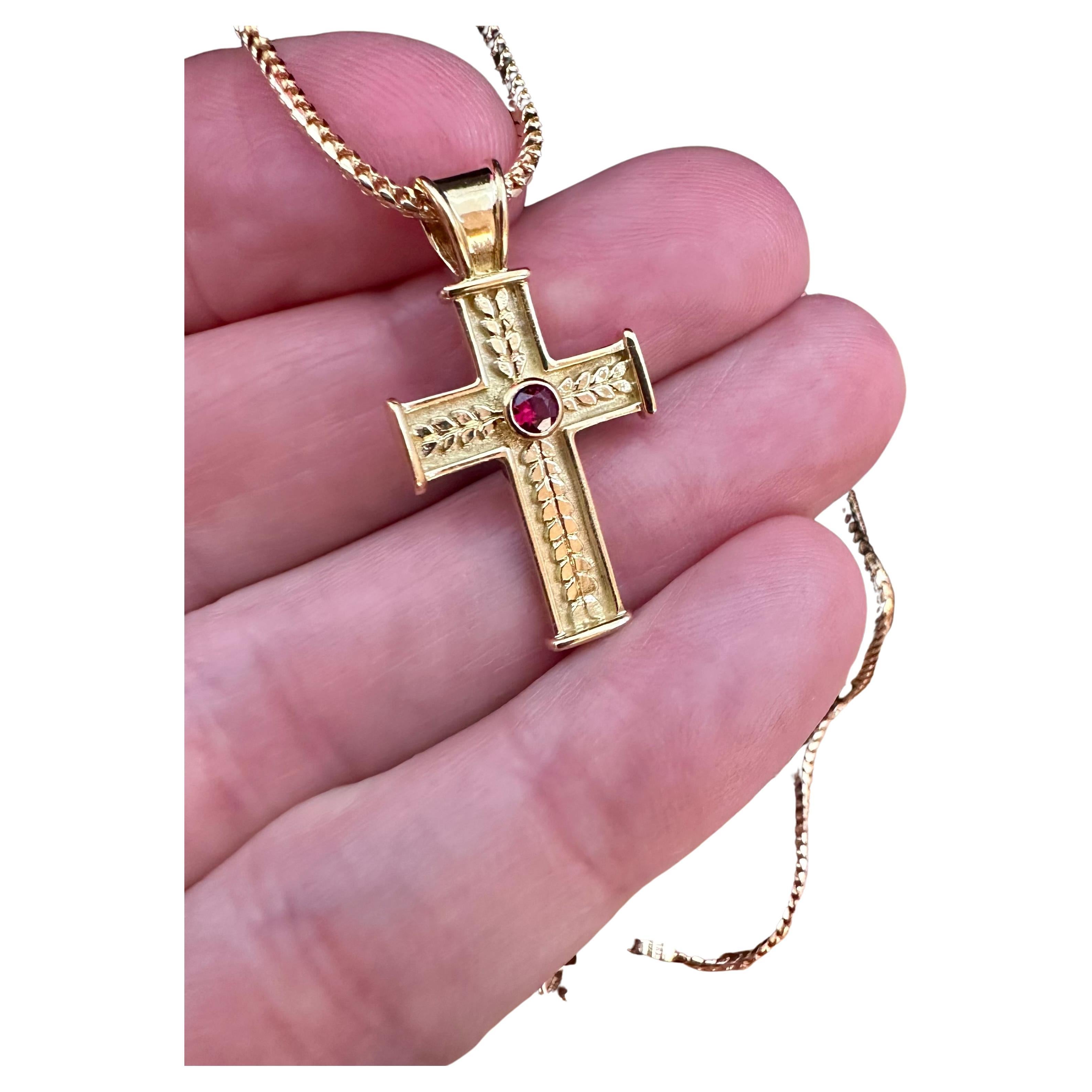 Theo Fennell Lief Collection 18k Ruby Cross 