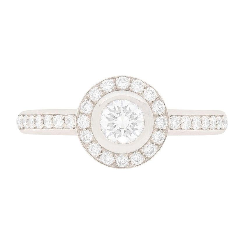 Theo Fennell Round Brilliant Cut Diamond Engagement Ring For Sale