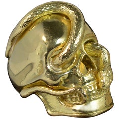 Theo Fennell Significant Heavy 18 Carat Gold Skull Ring