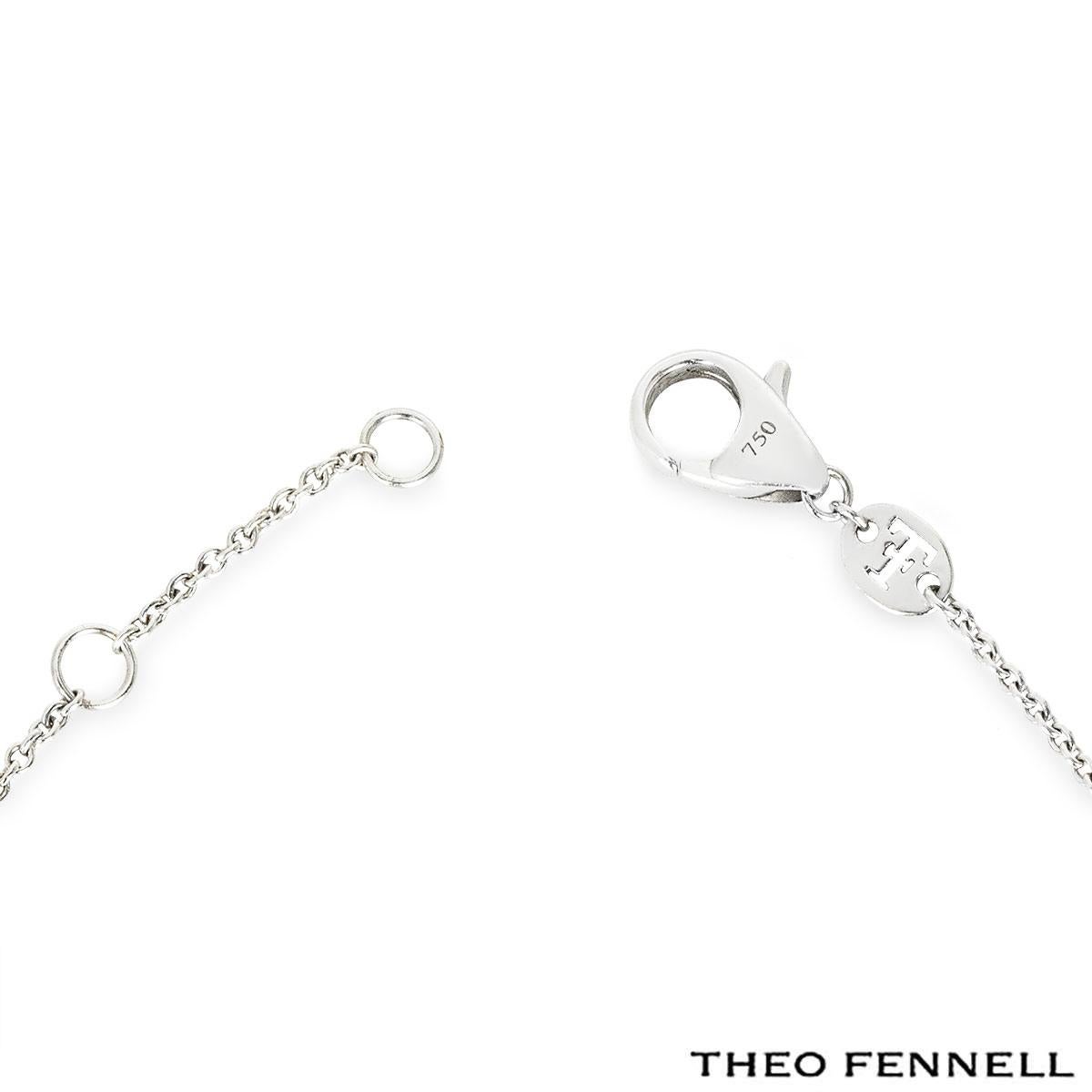 Theo Fennell White Gold Diamond Cross Bracelet 0.45ct TDW In Excellent Condition For Sale In London, GB