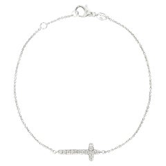 Theo Fennell White Gold Diamond Cross Bracelet 0.45ct TDW