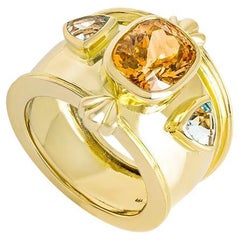 Theo Fennell Yellow Gold Citrine & Topaz Bombé Ring