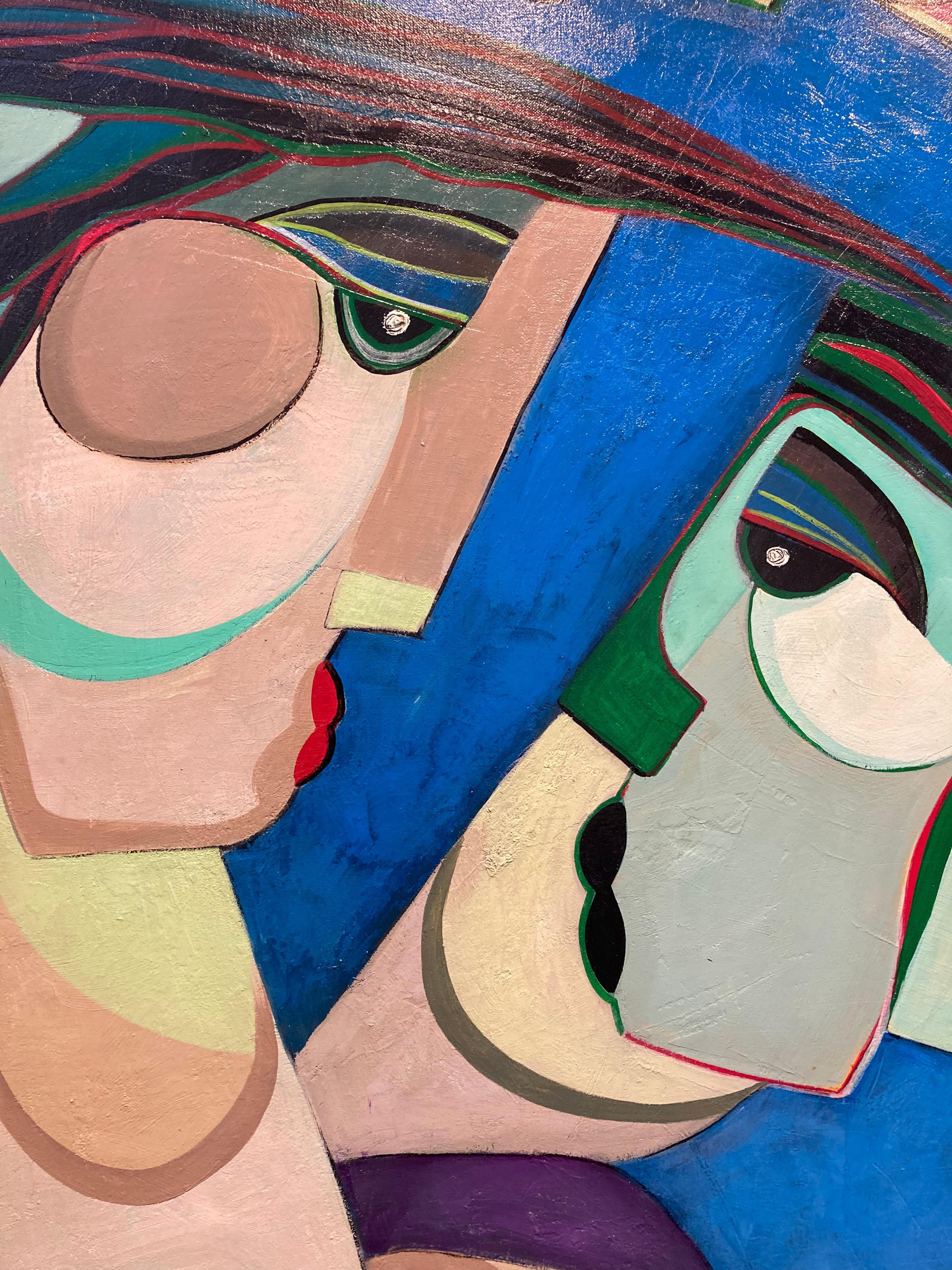 Zonder Titel Sin Título Pintura al Óleo sobre Lienzo Cubismo Contemporáneo En Stock - Painting de Theo Mackaay
