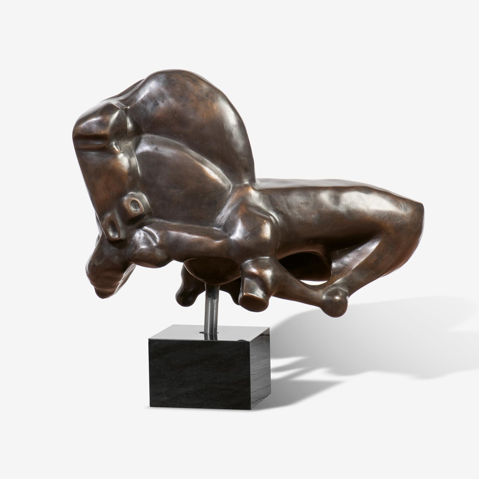 Amazone Bronce Escultura Figurativa Abstracta Caballo Animal En Stock - Figurative Sculpture Oro de Theo Mackaay