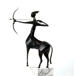 Boogschutter Constellation Sagittarius Archer Sculpture en bronze du zodiaque