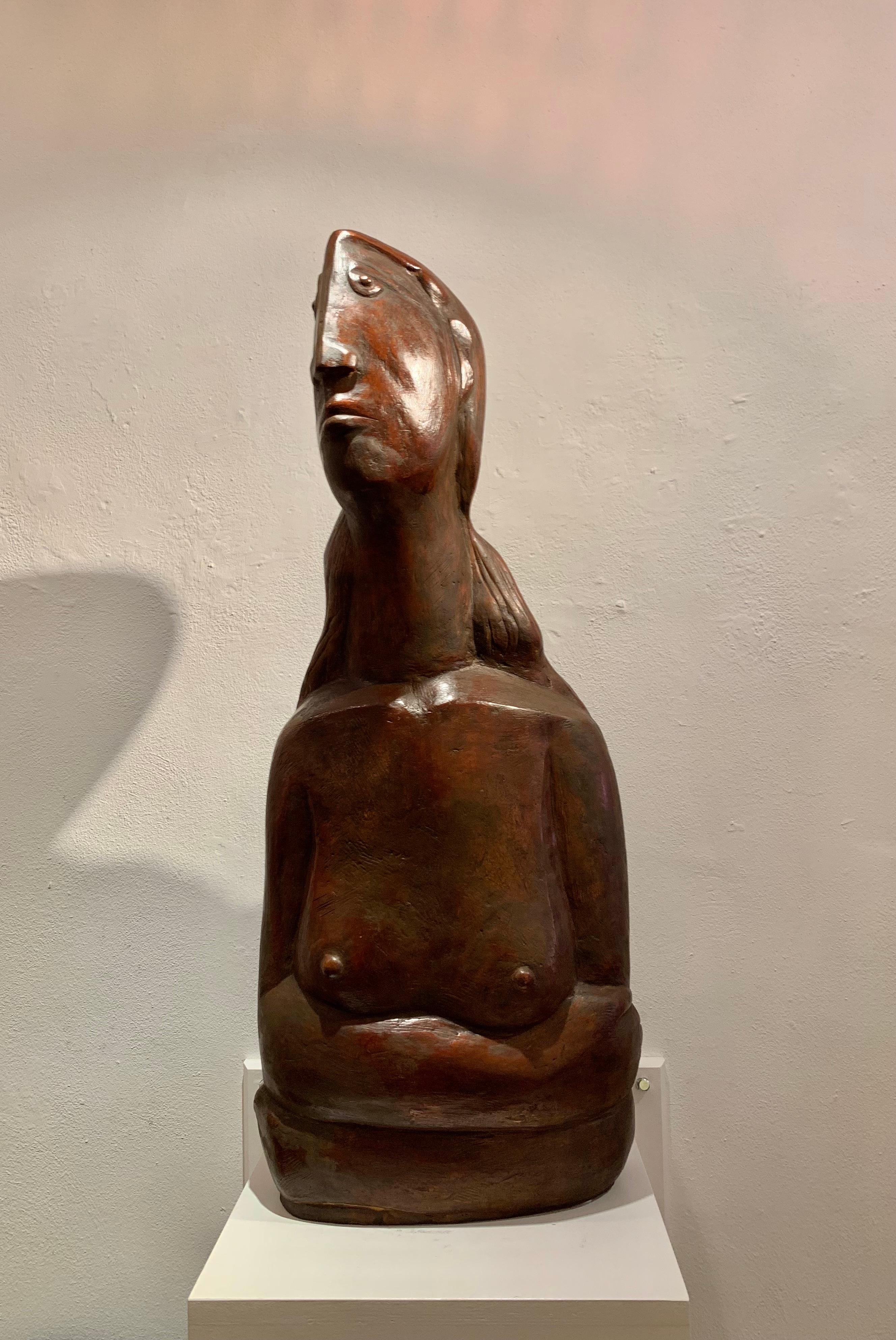 Devoto Escultura de Bronce Retrato de Cabeza En Stock - Sculpture de Theo Mackaay