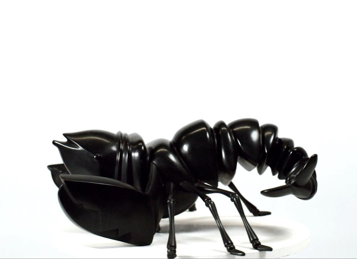 Kreeft Signe signe du zodiaque cancer Constellation Sculpture en bronze Patine noire animal en vente 1