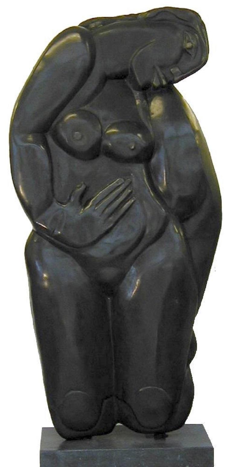 Theo Mackaay Figurative Sculpture - Lethargie Bronze Sculpture Big Outdoors Indoors In Stock 