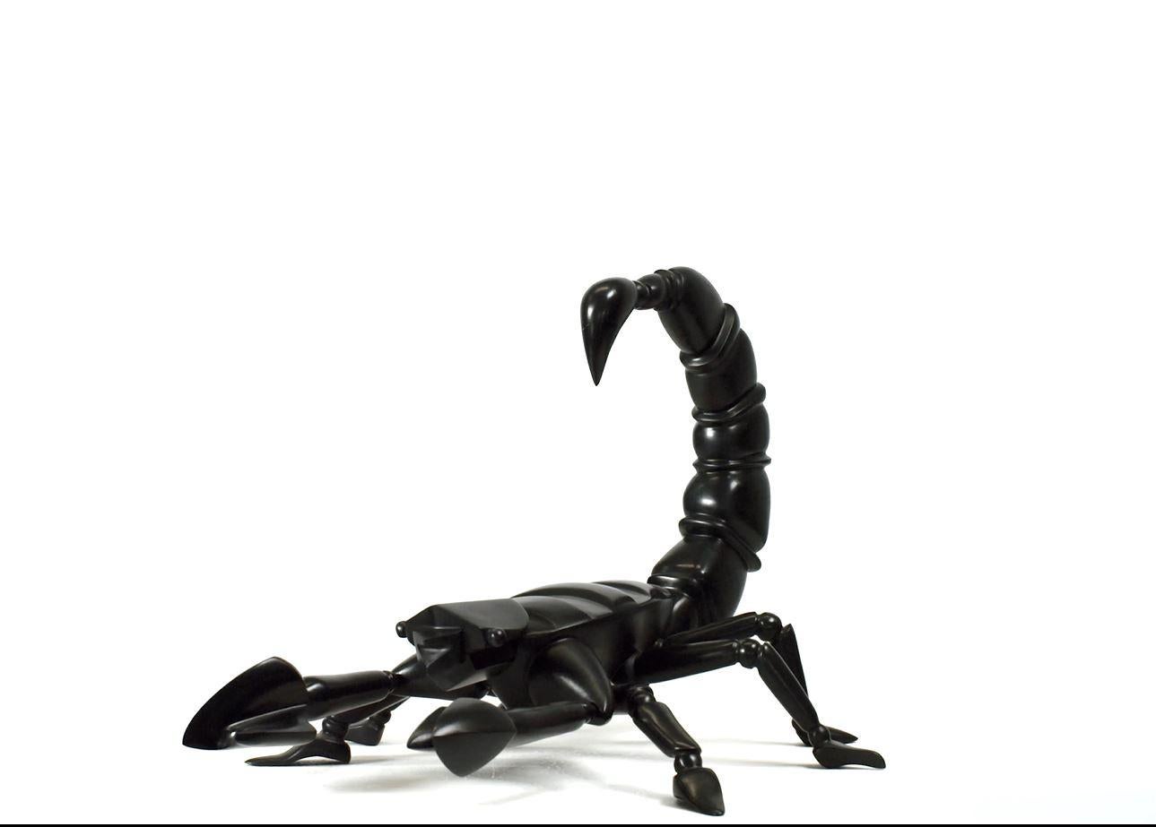 Schorpioen Scorpio Scorpion Sculpture en bronze Signe du zodiaque Constellation  en vente 1