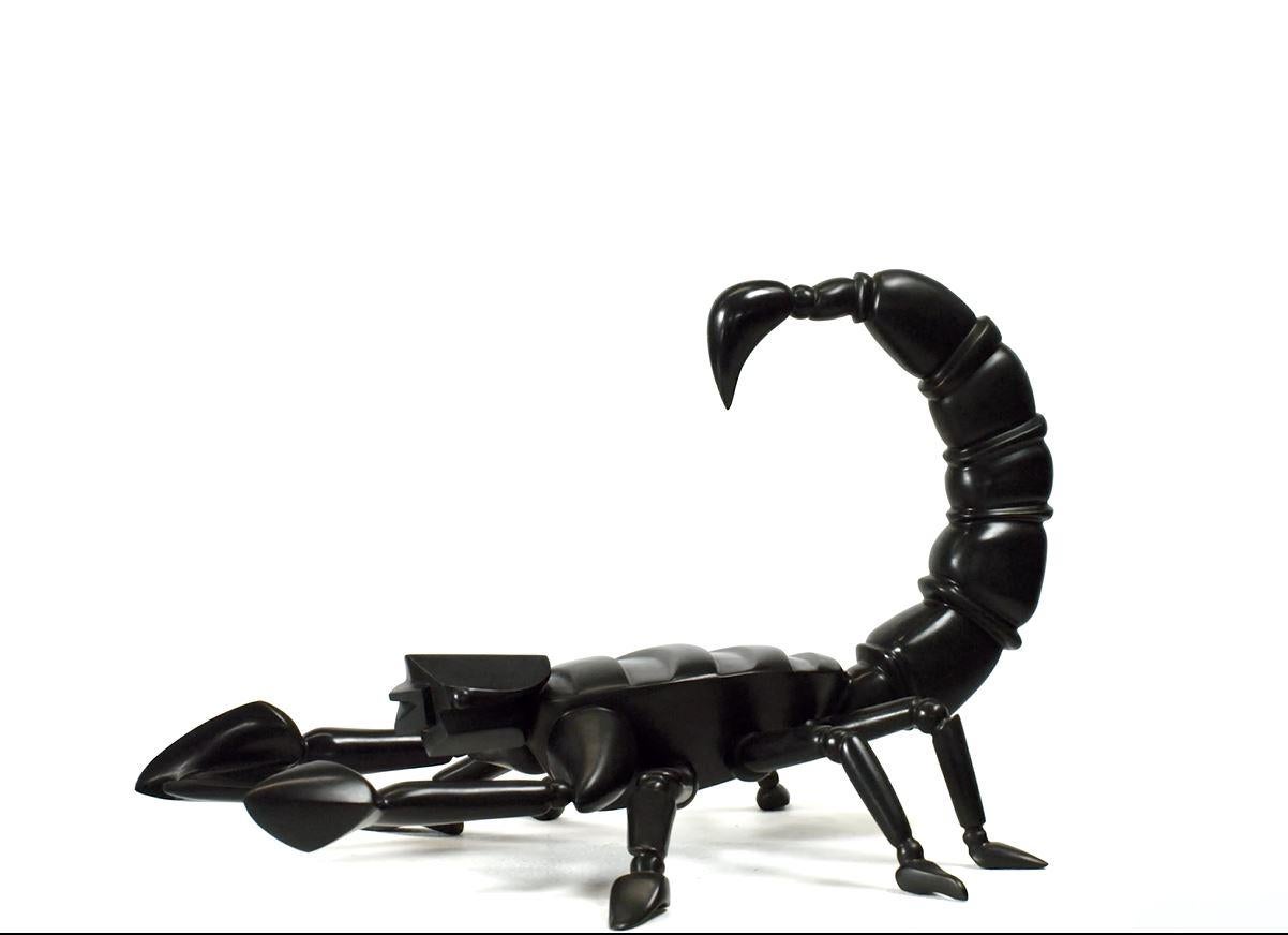 Schorpioen Scorpio Scorpion Bronze Sculpture Zodiac Sign Constellation  - Gold Figurative Sculpture by Theo Mackaay