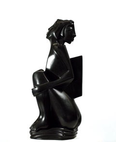 Tweeling Gemini Zodiac Bronze Sculpture Contemporary Black Patina