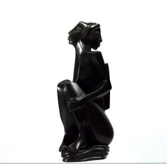 Tweeling Gemini Zodiac Bronze Sculpture Contemporary Black Patina