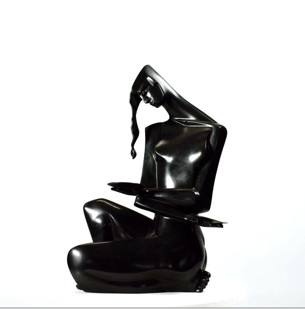 Theo Mackaay Figurative Sculpture - Weegschaal Libra Zodiac Bronze Sculpture Contemporary 