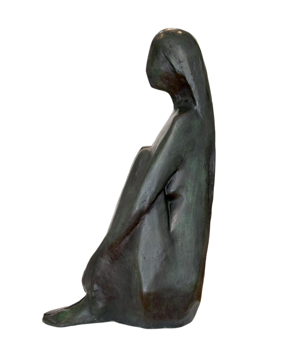 Sitting Lady - Sculpture by Theo Magaw