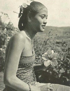Portrait of a Balinese beauty by Theo Meier (1908-1982)