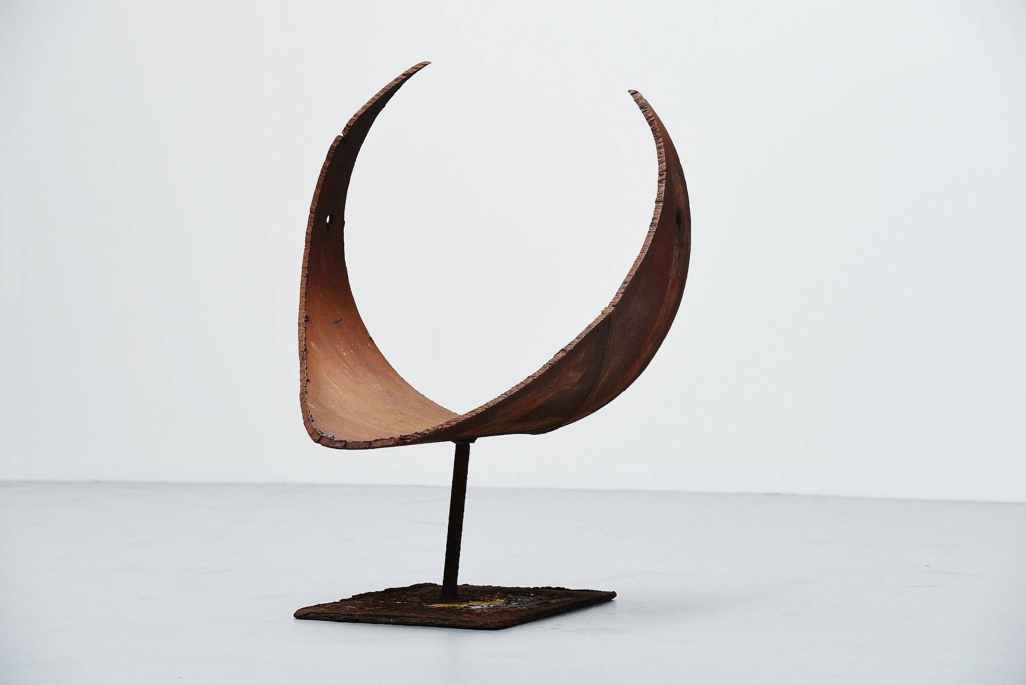 Mid-Century Modern Theo Niermeijer Abstract Modern Bull Sculpture, 1970
