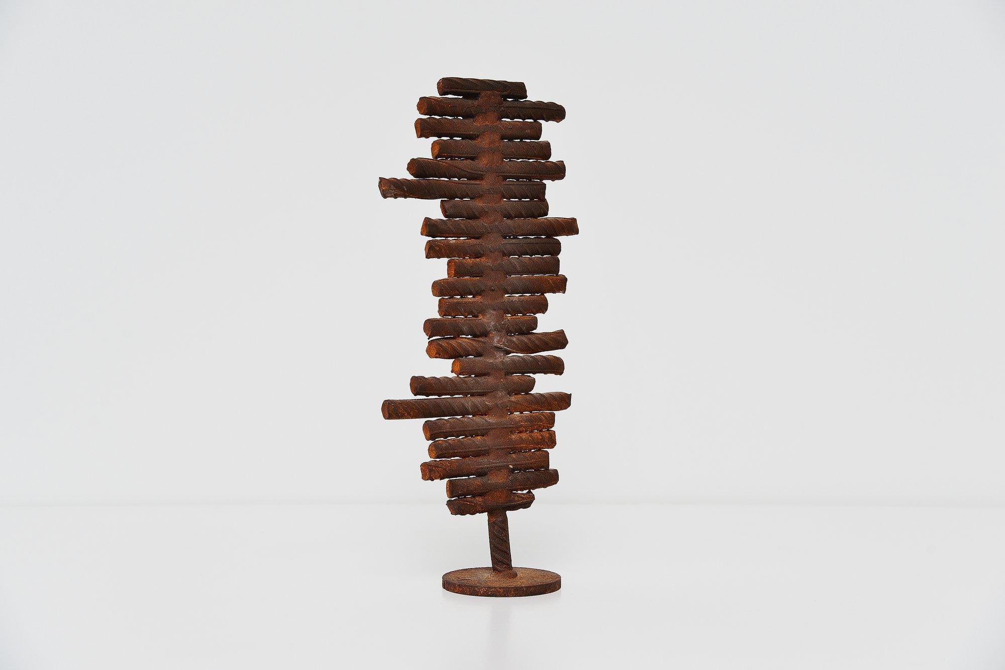 Dutch Theo Niermeijer Abstract Modern Pipes Sculpture, 1970