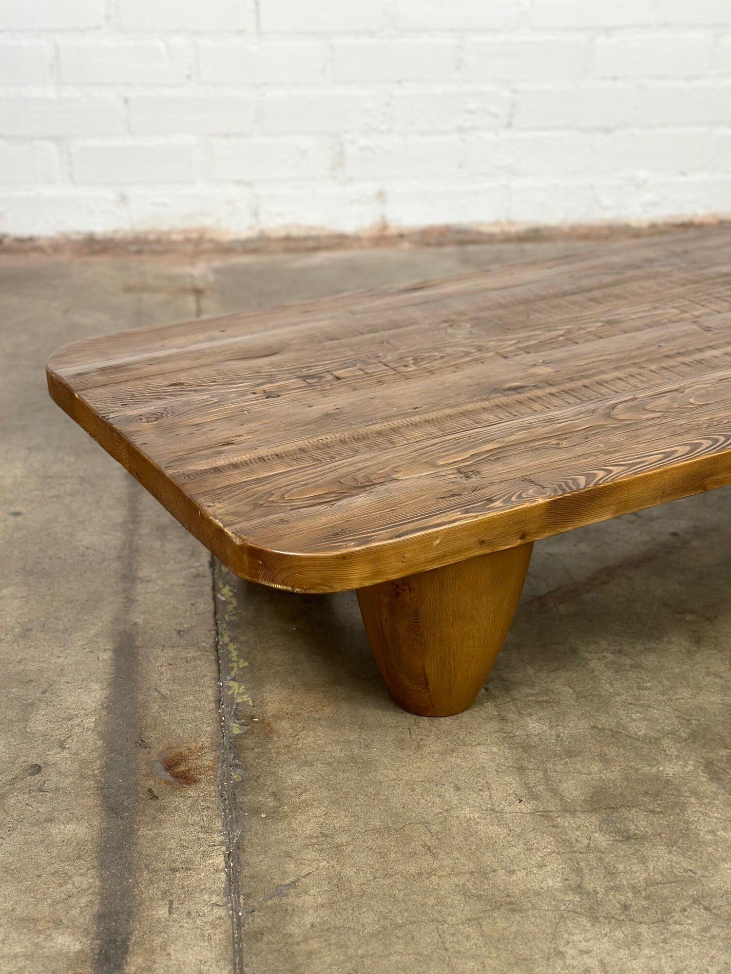 American “Theo” Primitive Coffee Table by Penny Six- Light Stain