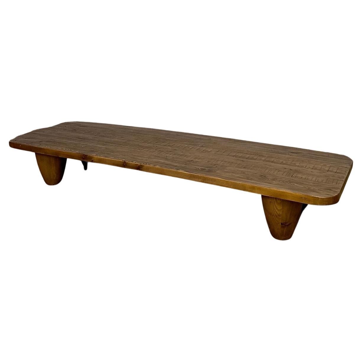 “Theo” Primitive Coffee Table by Penny Six- Light Stain