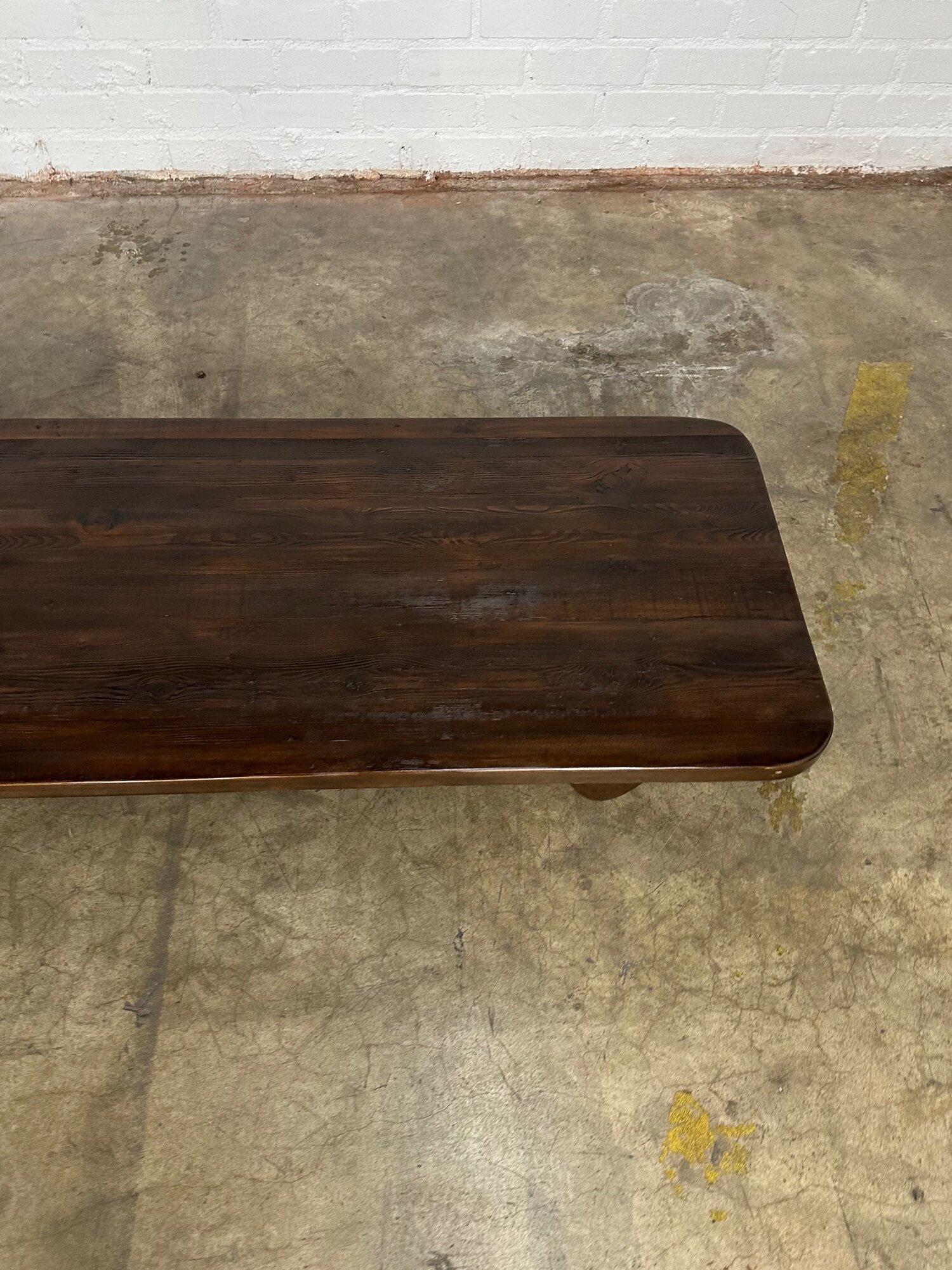 Contemporary “Theo” Primitive Coffee Table by Six Penny- Ebony Stain