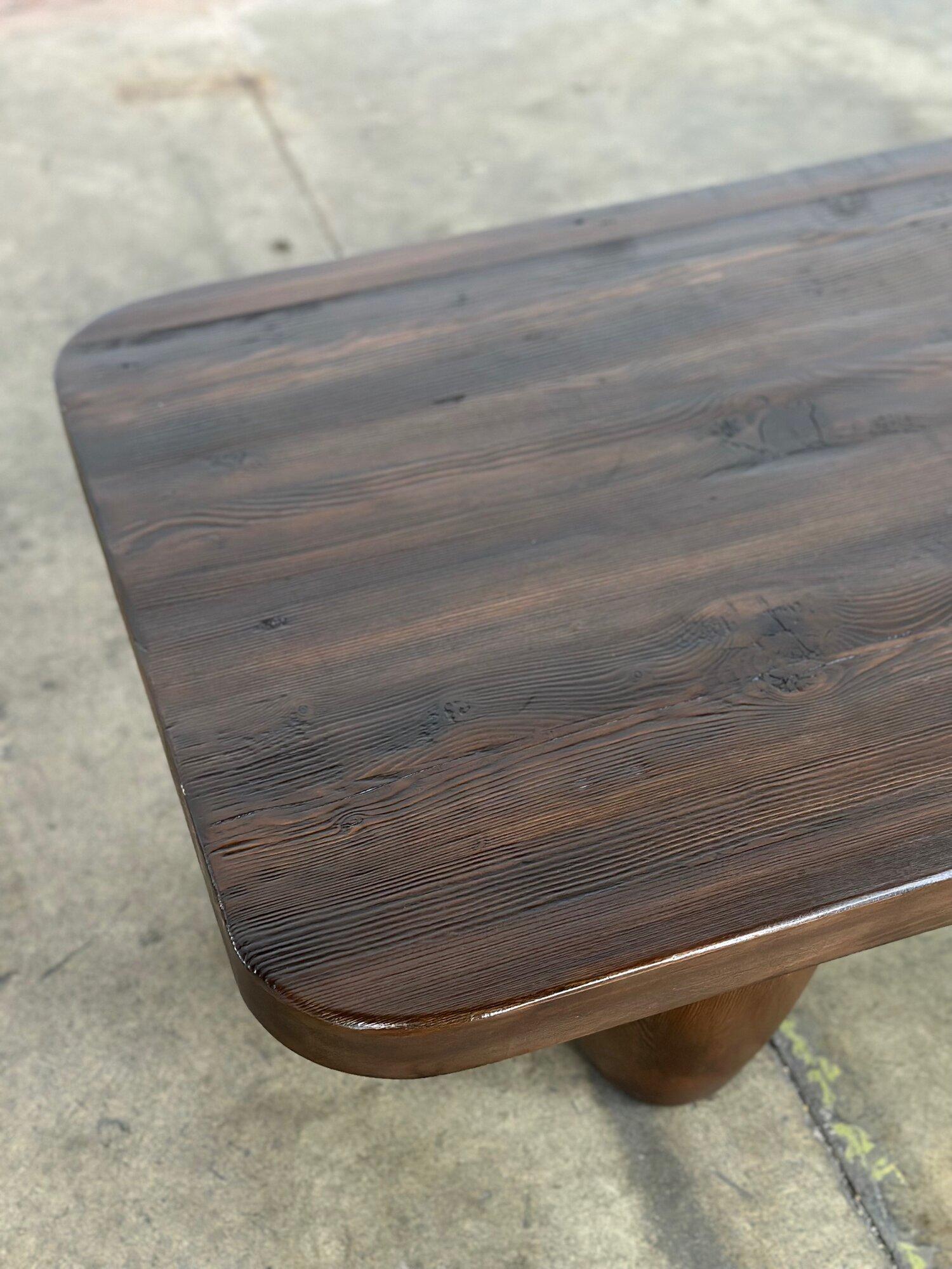 Wood “Theo” Primitive Coffee Table by Six Penny- Ebony Stain