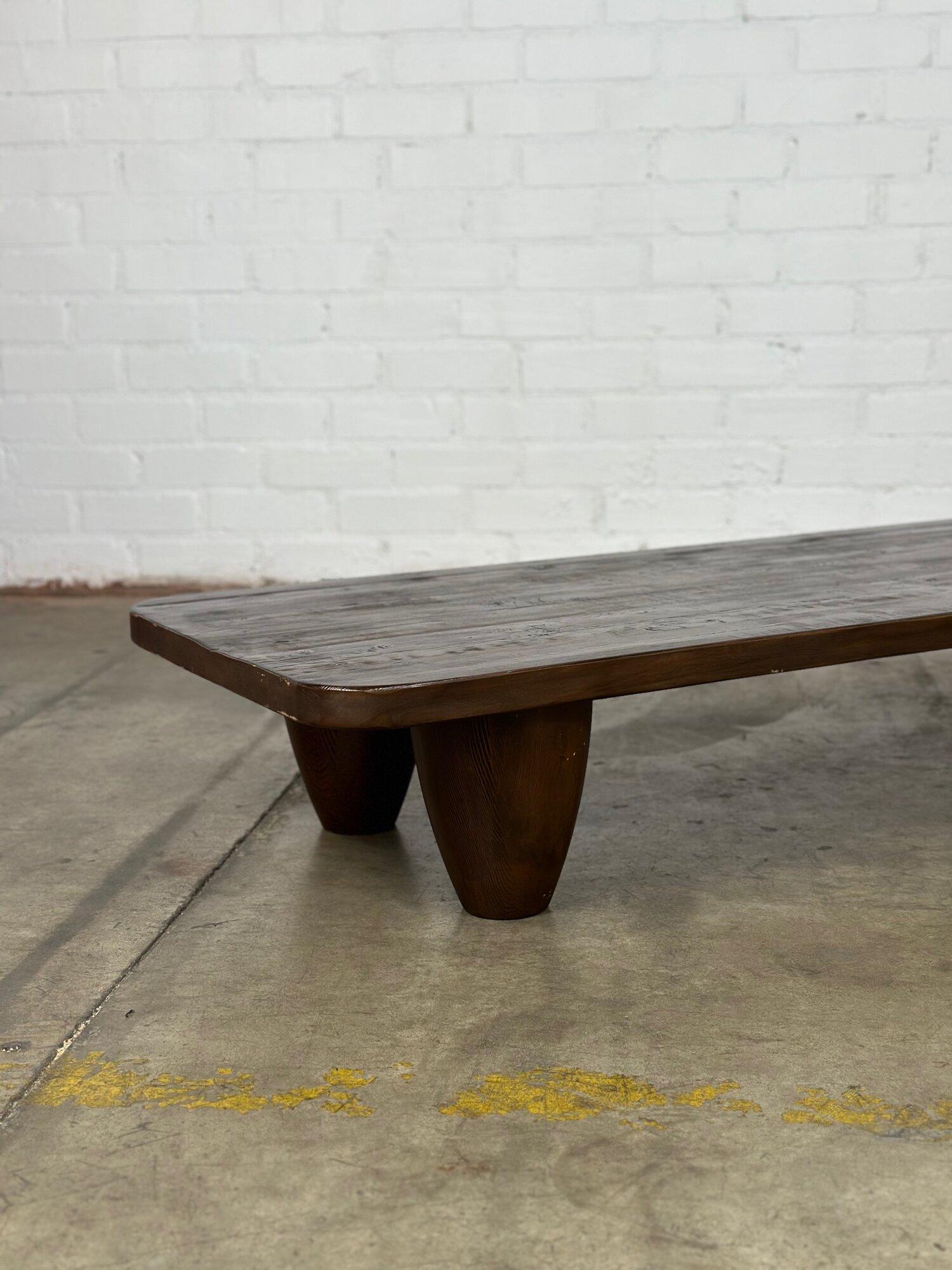 “Theo” Primitive Coffee Table by Six Penny- Ebony Stain 1