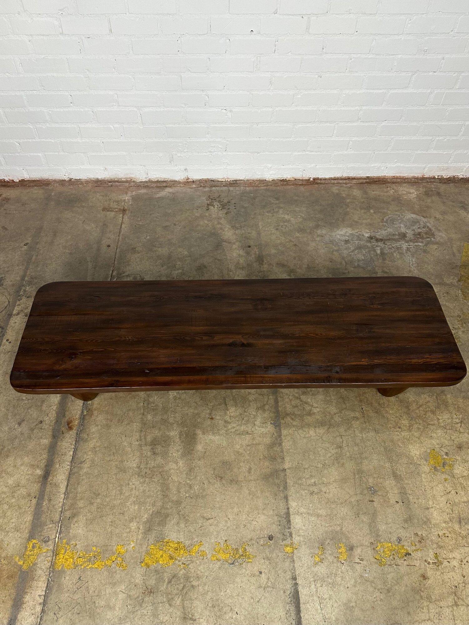 “Theo” Primitive Coffee Table by Six Penny- Ebony Stain 2