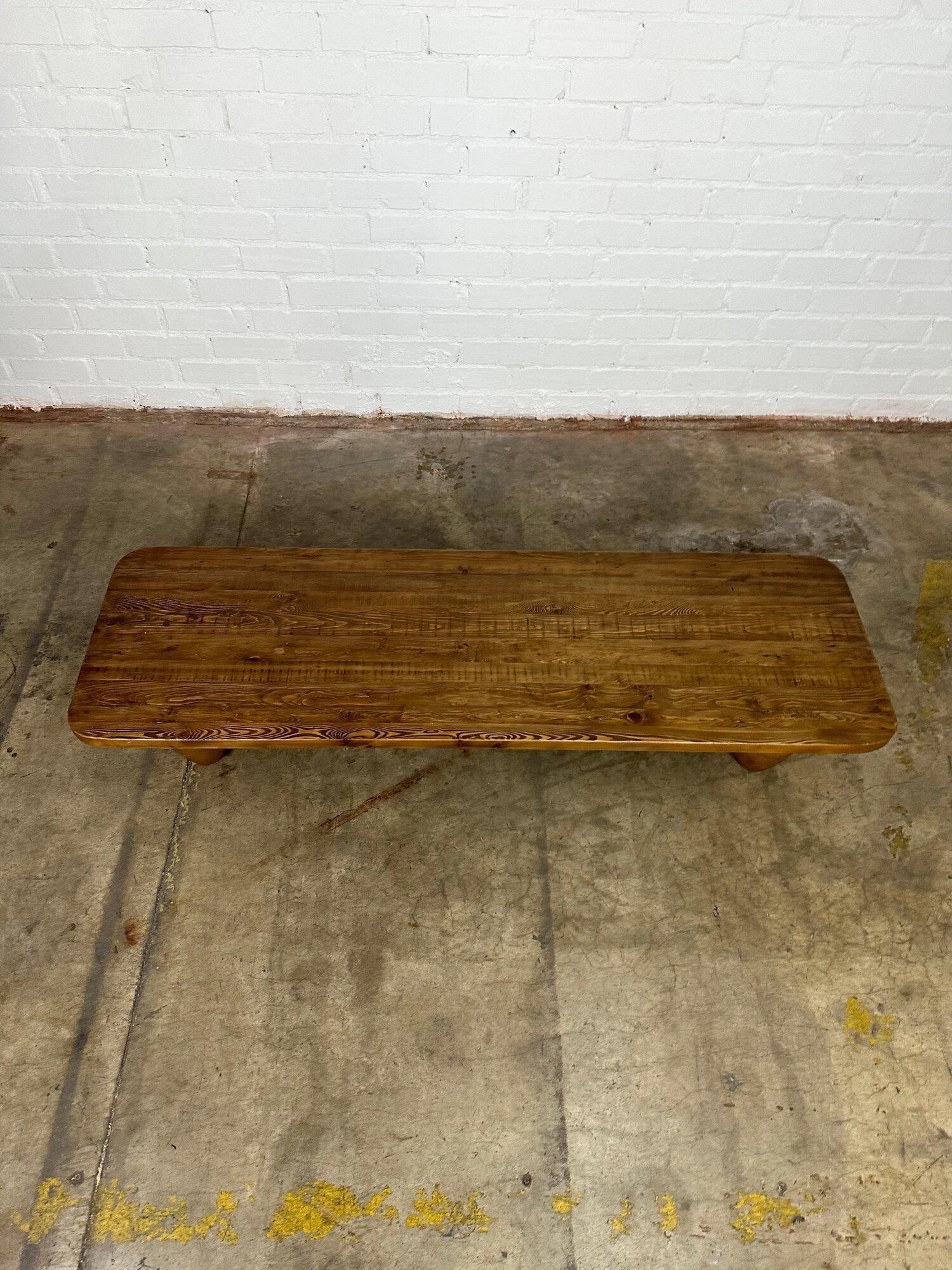 Organic Modern “Theo” Primitive Coffee Table by Six Penny- Light Stain- San Francisco