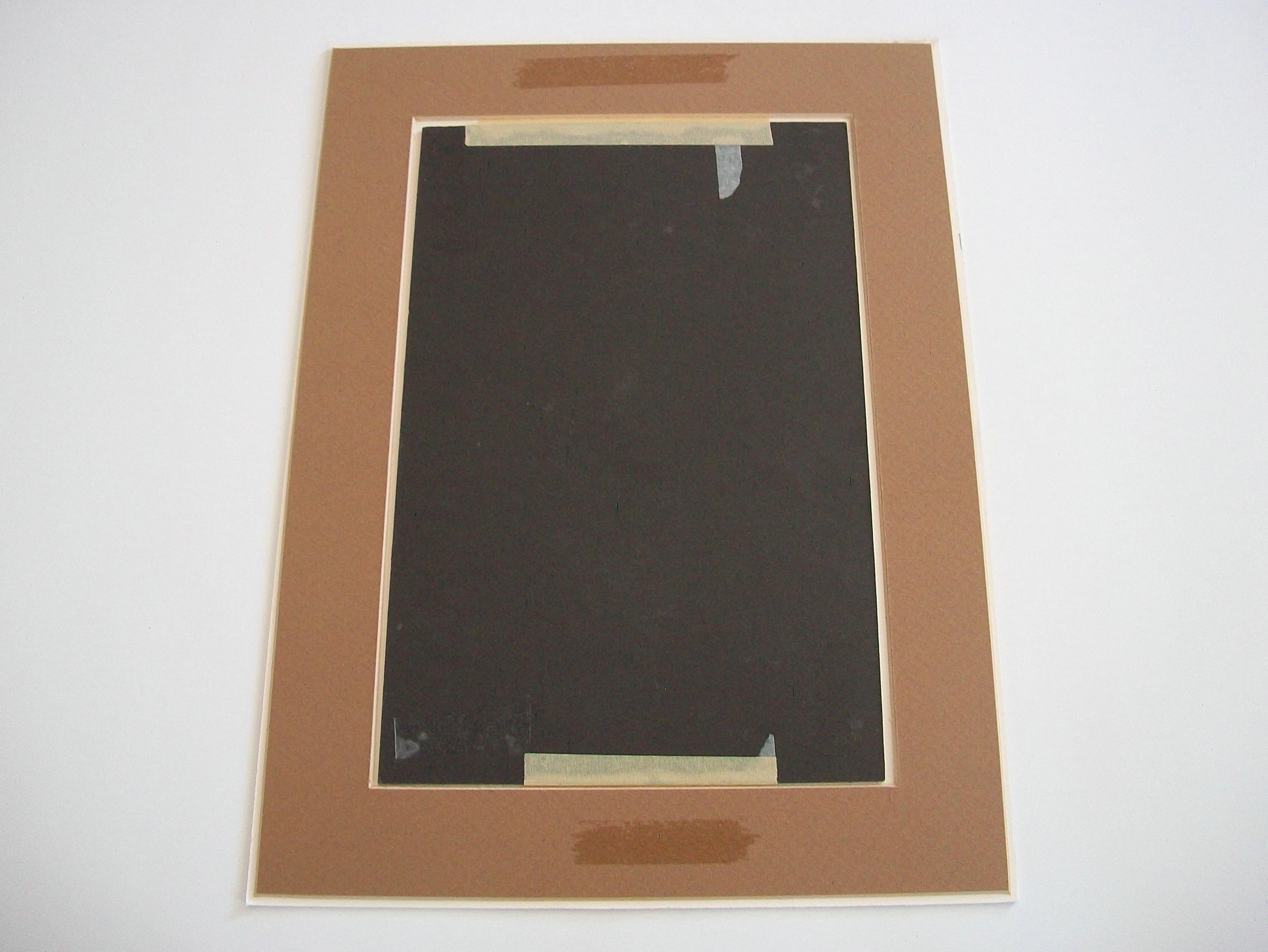 THEO RUSSELL  Kubistisches Airbrush-Portrtgemlde  signiert  Kanada  um 1982 im Angebot 2