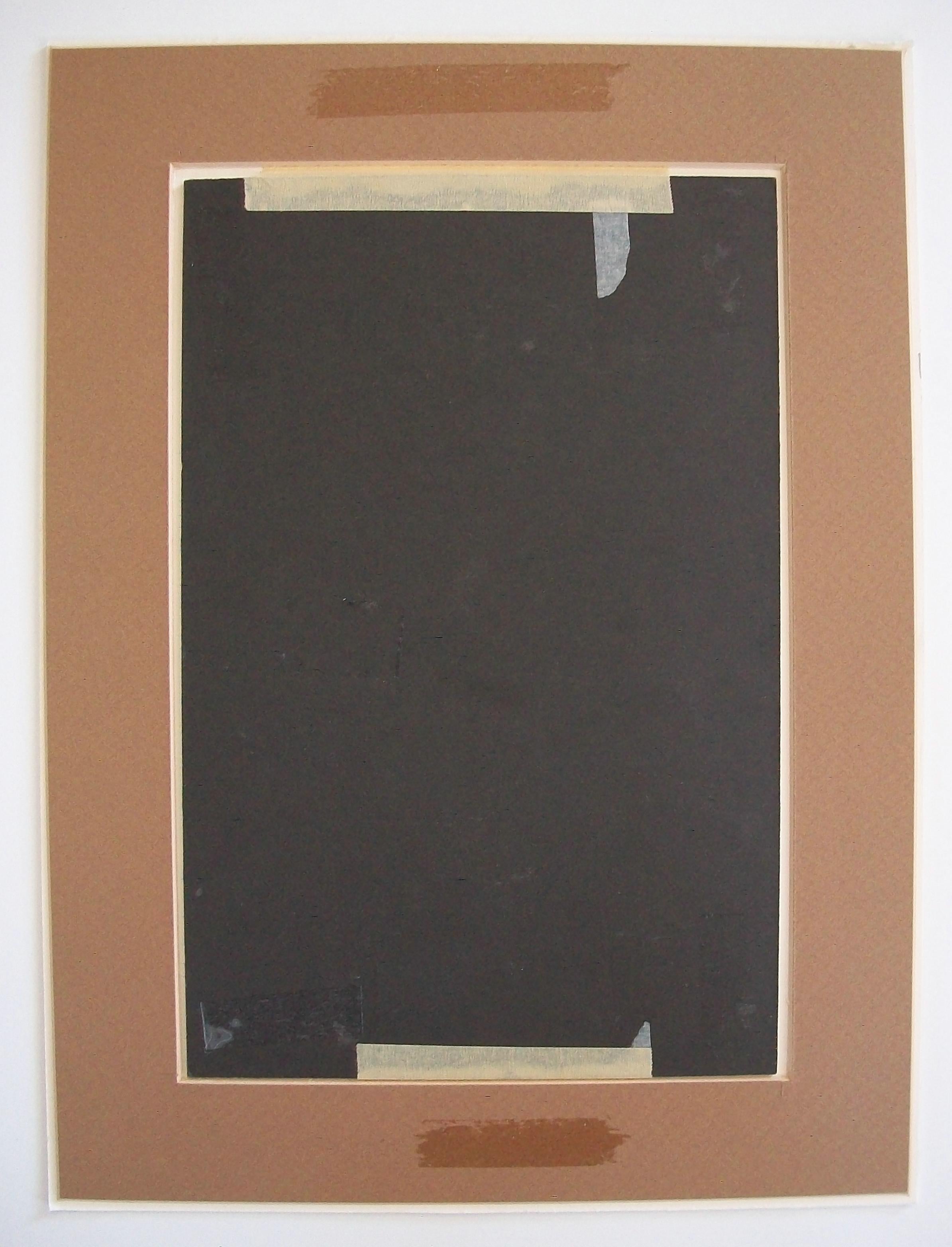 THEO RUSSELL  Kubistisches Airbrush-Portrtgemlde  signiert  Kanada  um 1982 (Farbe) im Angebot