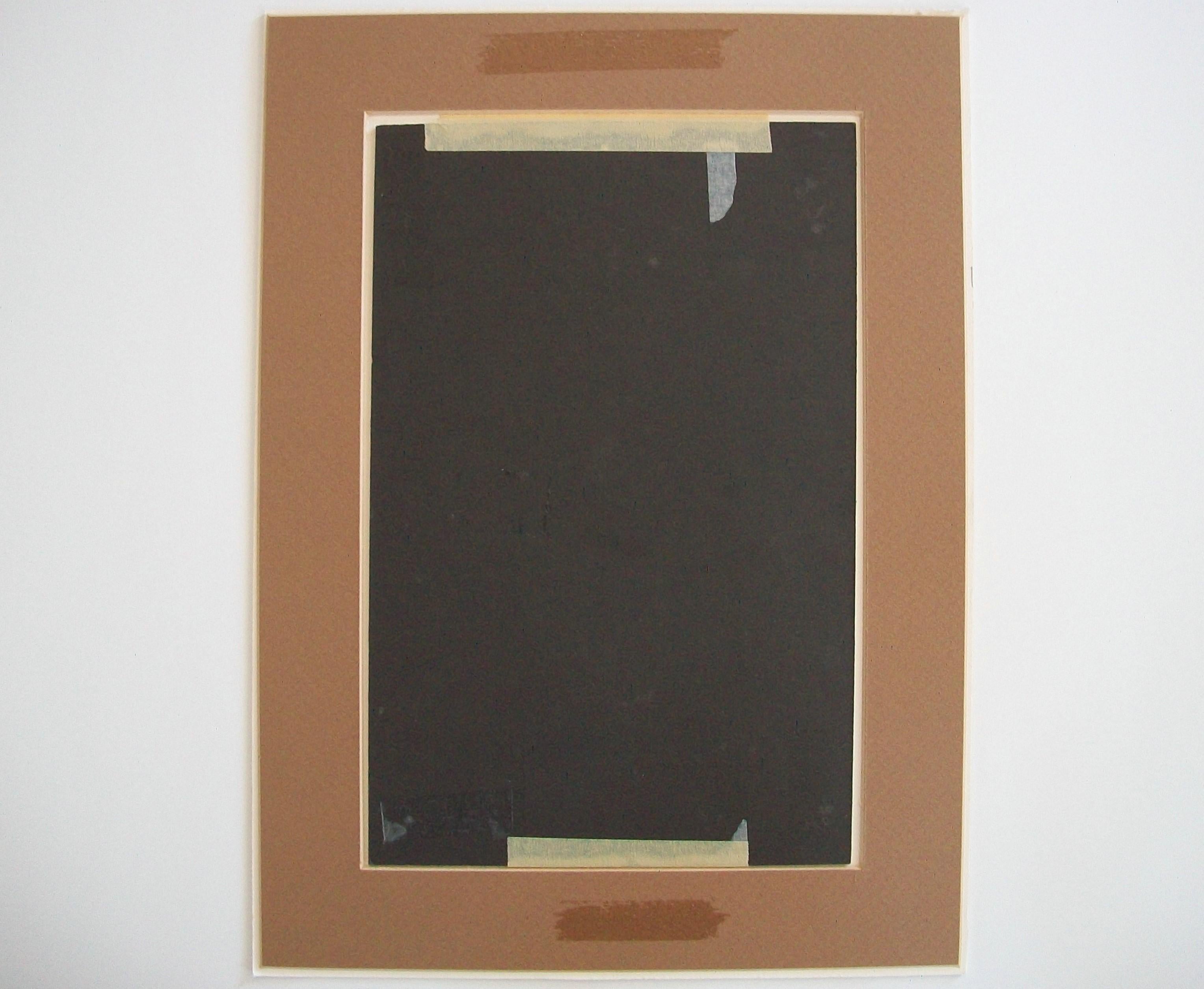 THEO RUSSELL  Kubistisches Airbrush-Portrtgemlde  signiert  Kanada  um 1982 im Angebot 1