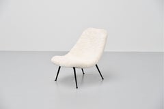 Theo Ruth 122 Silla de salón Lana de alpaca Artifort, 1956