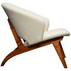 Theo Ruth Armchair in Crème Bouclé for Artifort, Netherlands, 1958