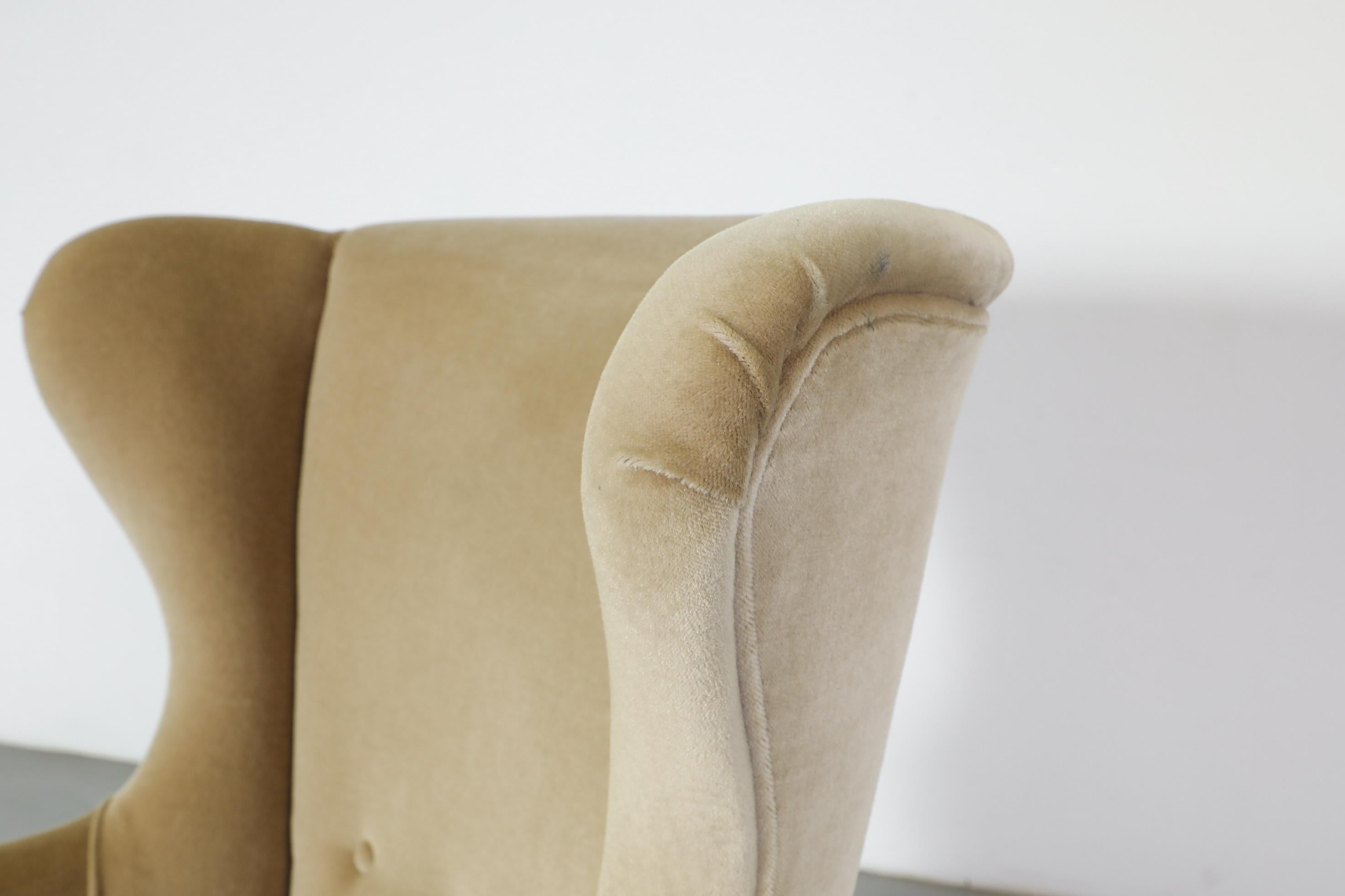 Silla de salón Theo Ruth de mohair beige para Artifort, mediados del siglo XX holandés en venta 6