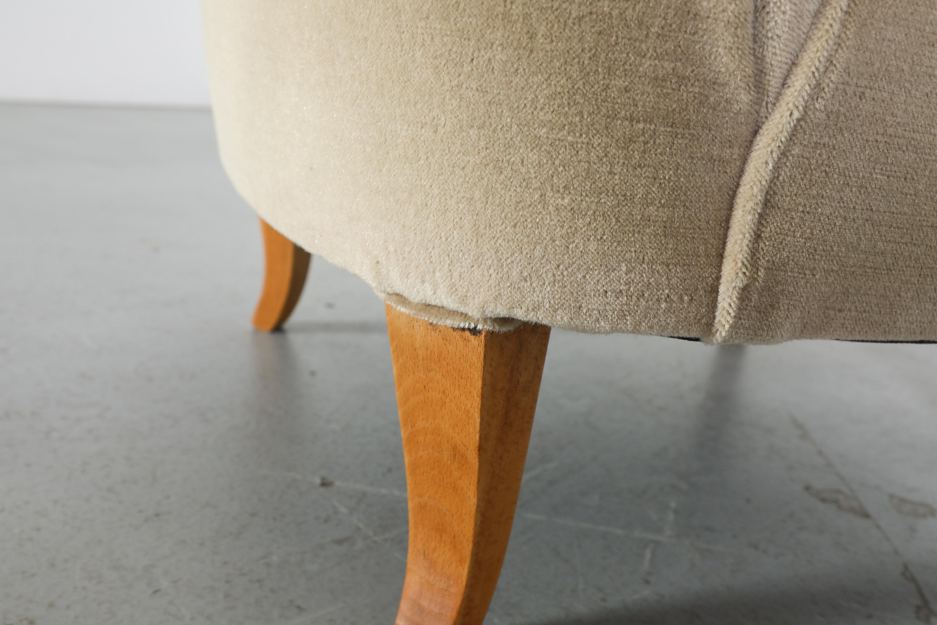 Silla de salón Theo Ruth de mohair beige para Artifort, mediados del siglo XX holandés en venta 9