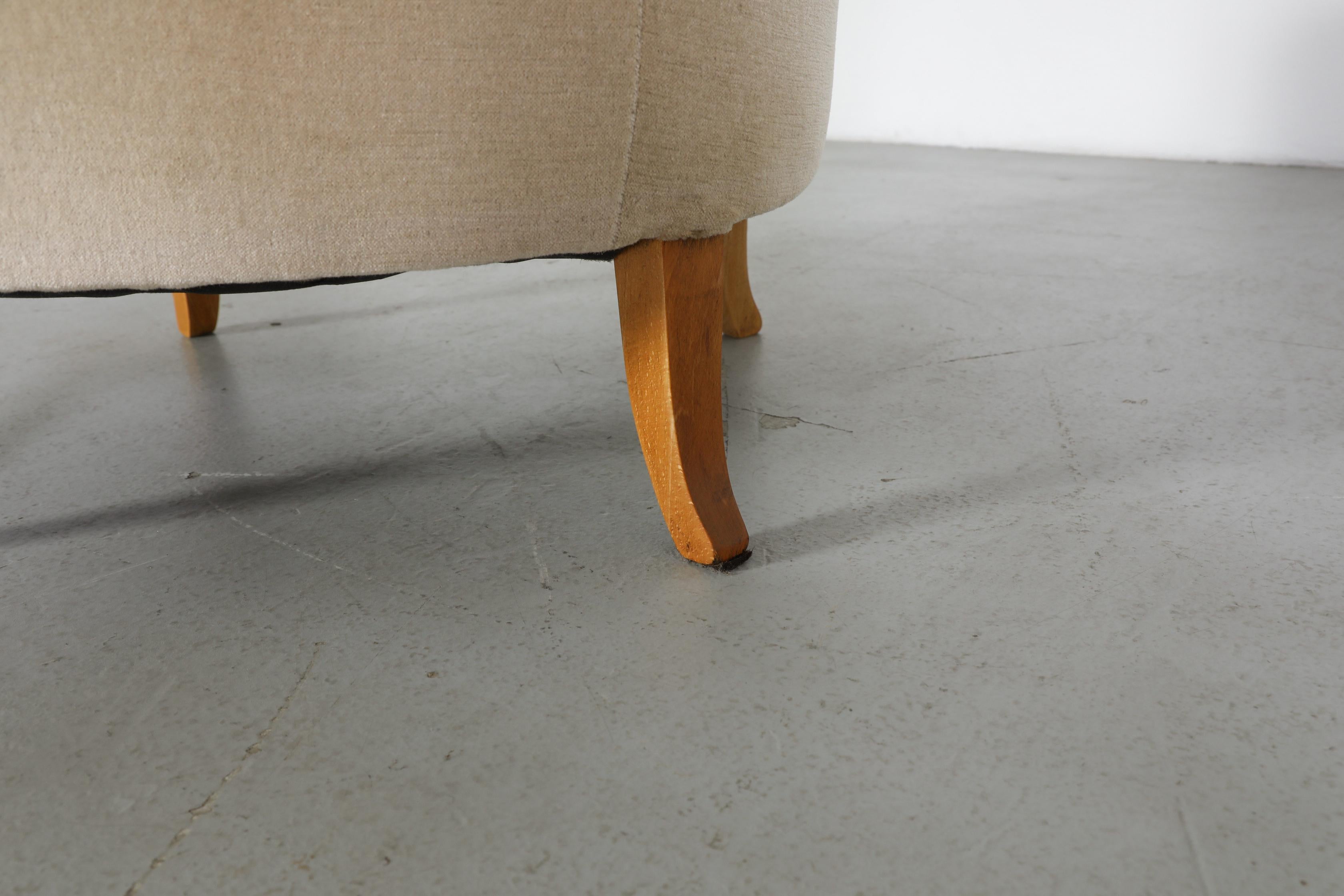 Silla de salón Theo Ruth de mohair beige para Artifort, mediados del siglo XX holandés en venta 10