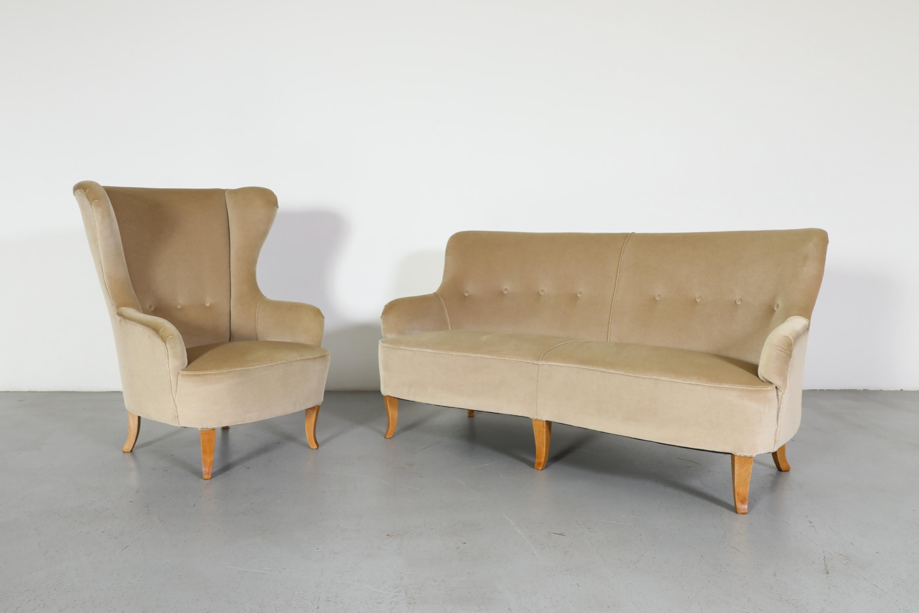 Theo Ruth Canapé en mohair beige pour Artifort en vente 11