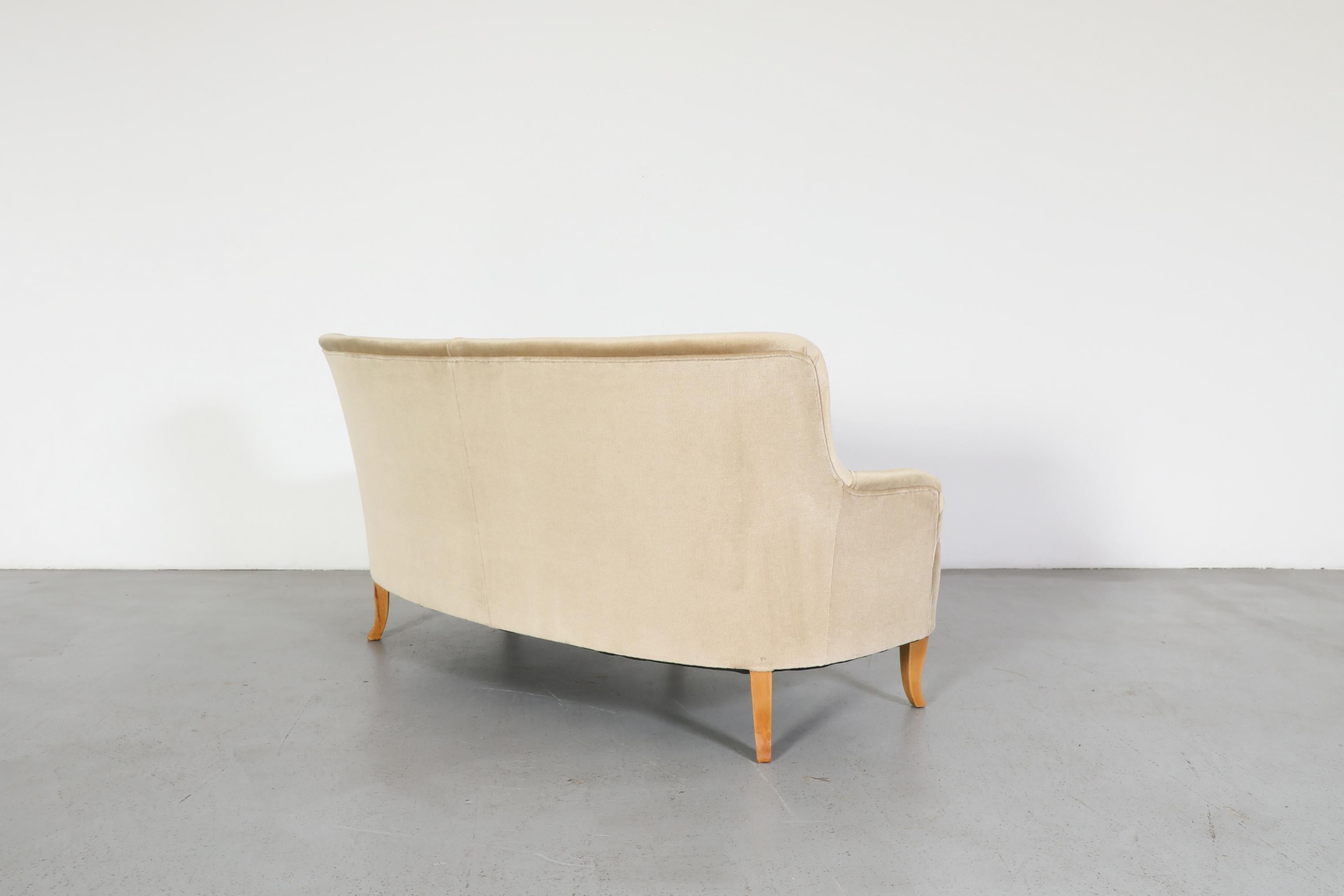 Mohair Theo Ruth Canapé en mohair beige pour Artifort en vente