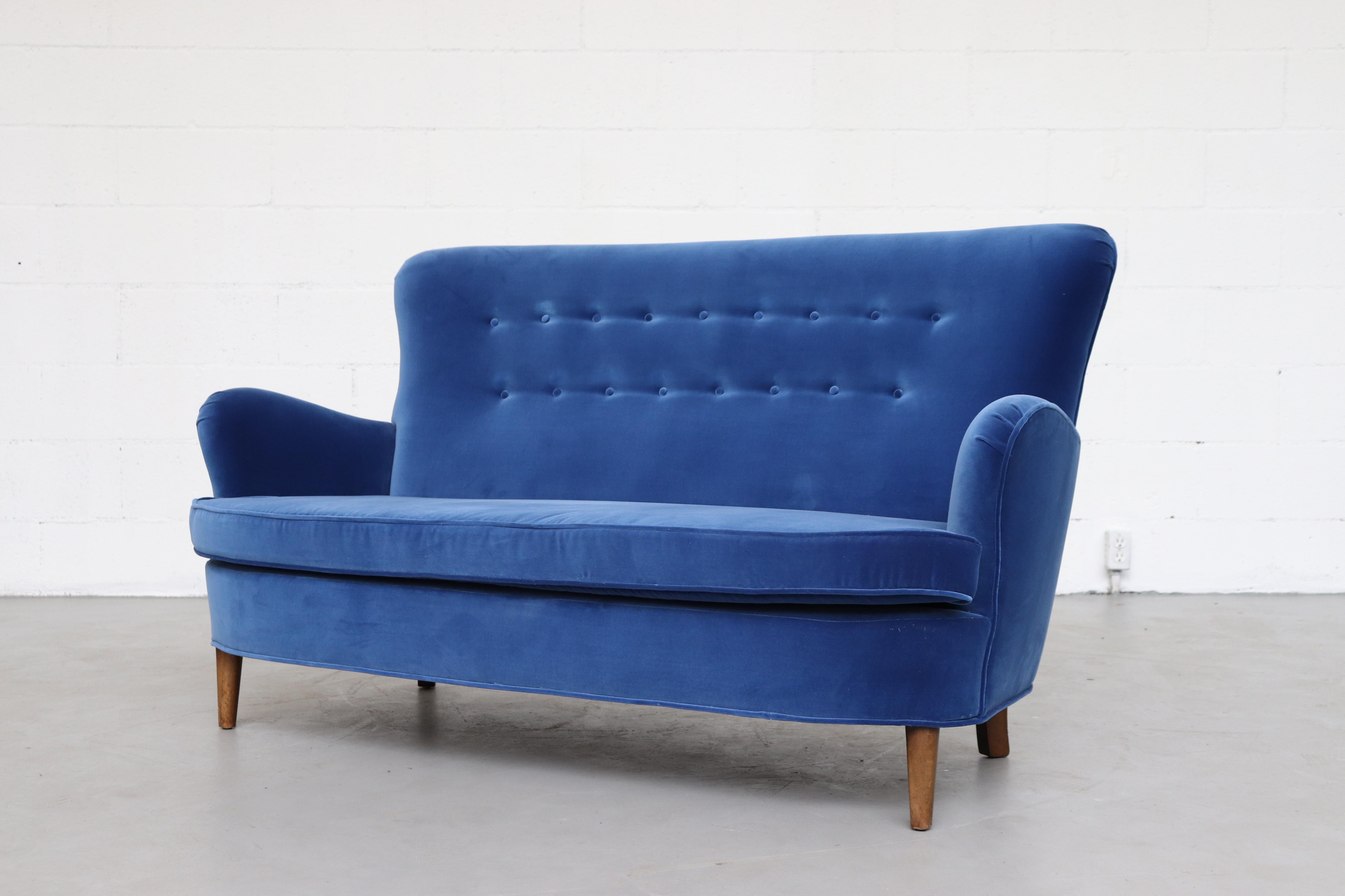 Theo Ruth Cobalt Blue Sofa by Artifort 7