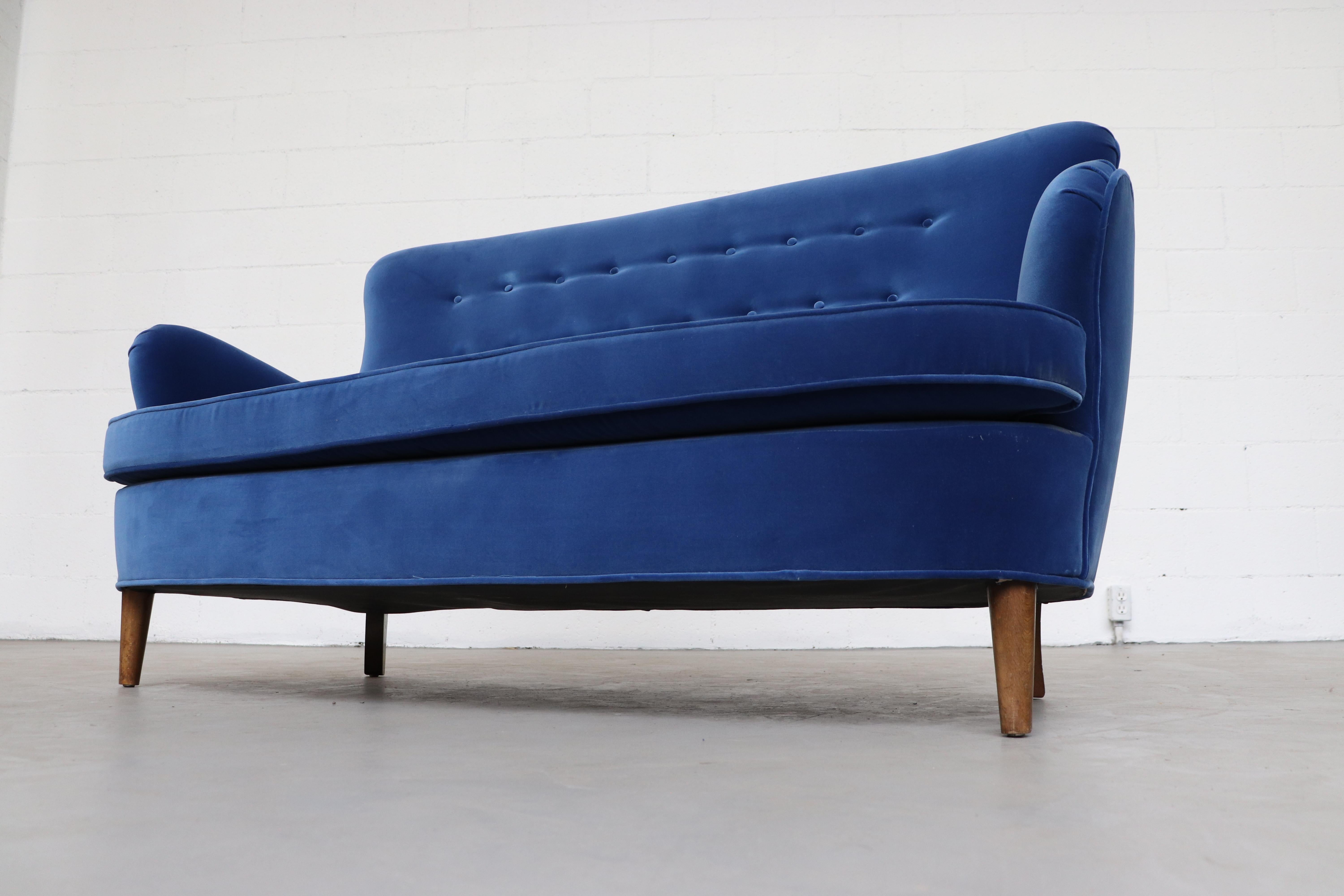 Dutch Theo Ruth Cobalt Blue Sofa by Artifort