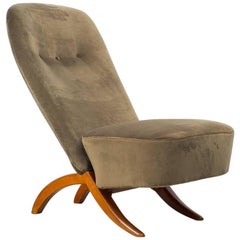Theo Ruth Congo Chair in Green Velvet