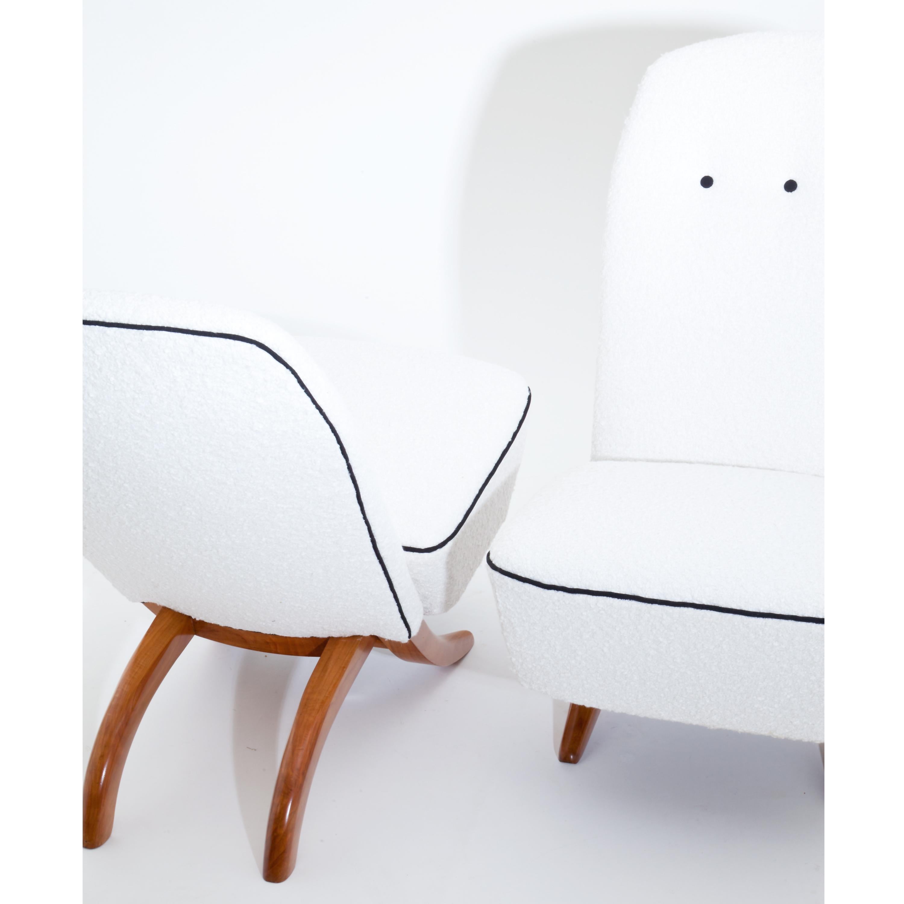 Fabric Theo Ruth Congo Lounge Chairs, Netherlands, Mid-20th Century