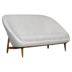 Theo Ruth for Artifort 115 Sofa in Bouclé and Oak, 1950s