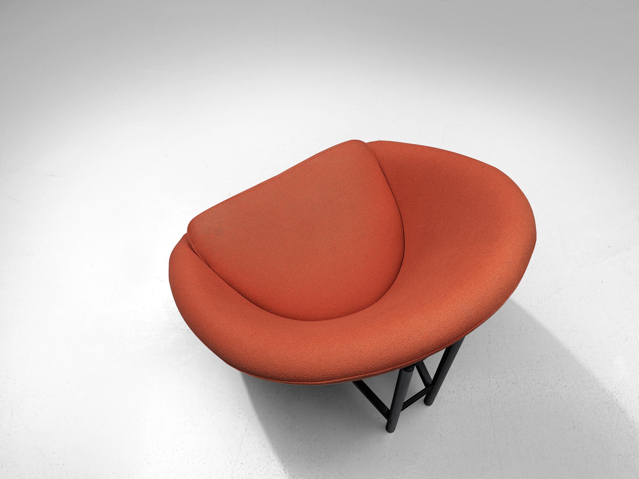 Métal Theo Ruth pour Artifort fauteuil de salon orange