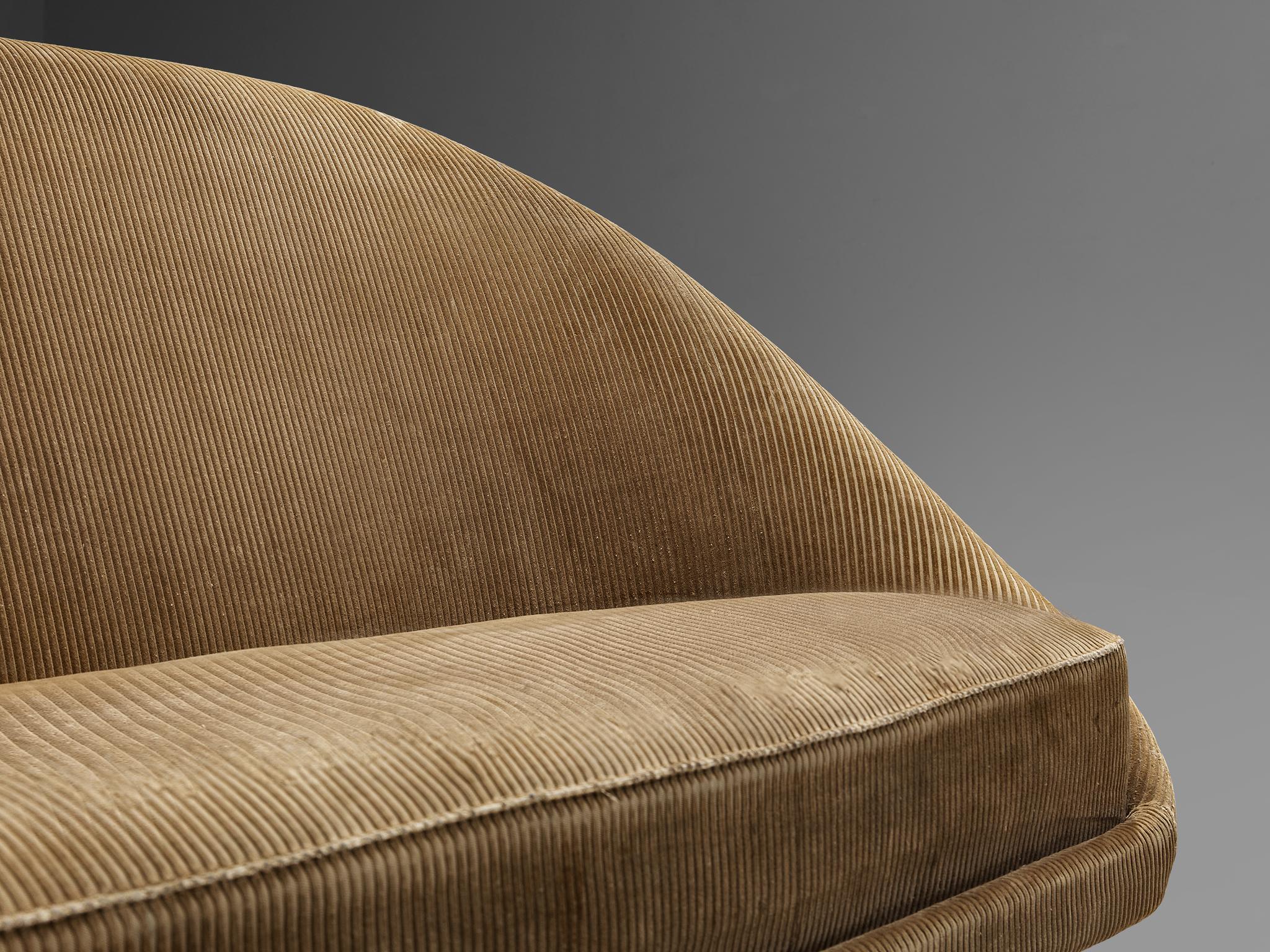 Late 20th Century Theo Ruth for Artifort Sofa in Beige Corduroy Upholstery