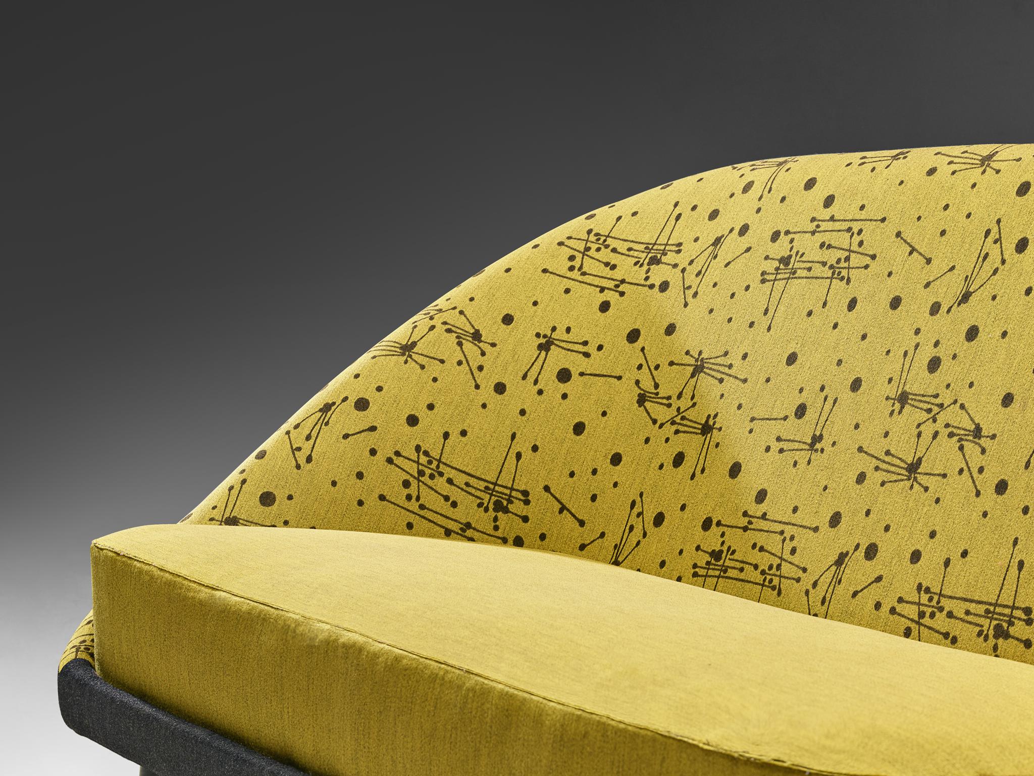 Theo Ruth für Artifort Sofa mit gelber und schwarzer Polsterung  (Stoff) im Angebot